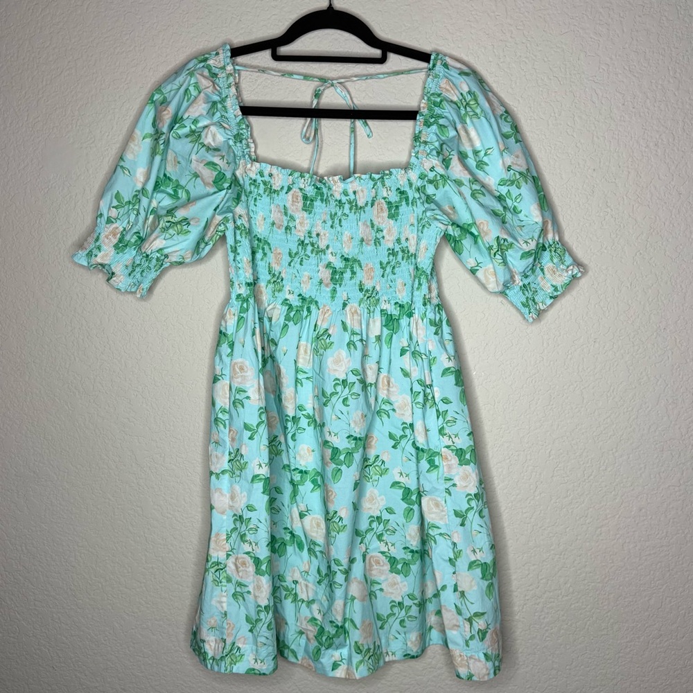 Hill House Athena Blue Roses Nap Dress - Picture 3 of 5